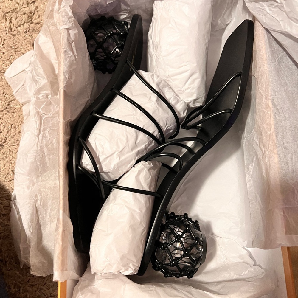 CULT GAIA Kelly Cage Ball Heel Strappy Sandal